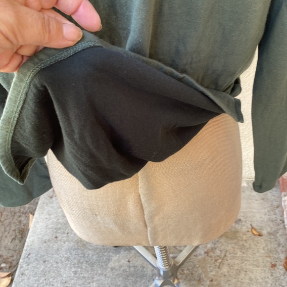 Madewelll from Bloomingdale’s olive oversized greenish cozy thick stretchy tee - Picture 9 of 15